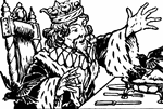 Sing a Song of Sixpence; A pocket full of rye; Four-and-twenty blackbirds; Bak'd in a pie; When the pie was open'd; The birds began to sing; Was not that a dainty dish; To set before a king?