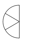 Three sixths of a circle.