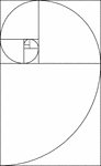 Illustration showing succession of golden rectangles that are used to construct the golden spiral. Two quantities are considered to be in the golden ratio if (a+ b)/a = a/b which is represented by the Greek letter phi. Each rectangle shown is subdivided into smaller golden rectangles. The golden spiral is a special type of logarithmic spiral. Each part is similar to smaller and larger parts.