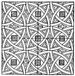 This Medieval Tile circle pattern is a stained glass design. It the oldest process of fitting together pieces of colored glass in a mosaic style.