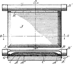 A block of absorbent material saturated with ink; used to transfer ink evenly to a rubber stamp