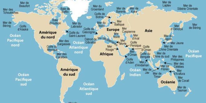 carte des mers