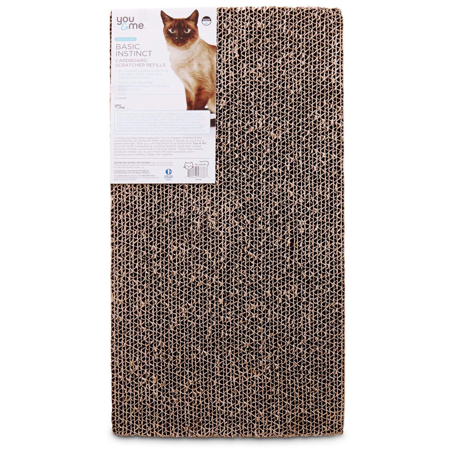 You & Me Double Wide Cardboard Cat Scratcher Refills | Petco