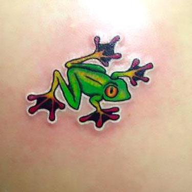 Cute Small Frog Tattoo