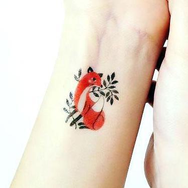 Fox on Wrist Tattoo