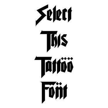 Puree Tattoo Font