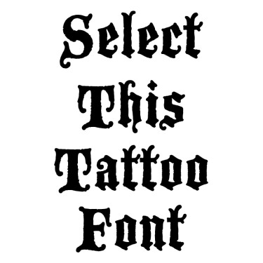 Blackwood Castle Tattoo Font