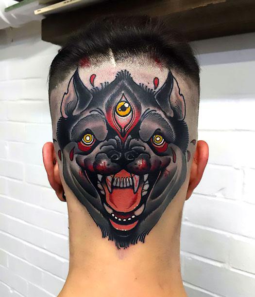 Crazy Head Tattoo Idea