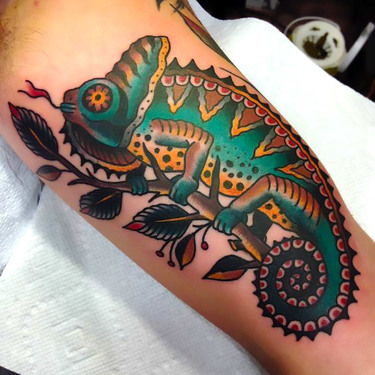 Cool Chameleon Tattoo