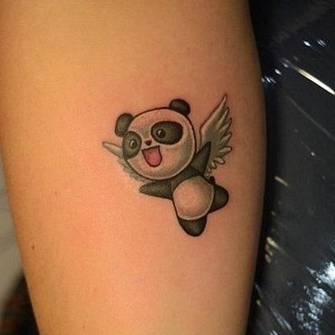 Panda Bear With Wings Tattoo