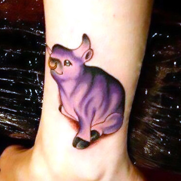 Cute Little Bull Tattoo