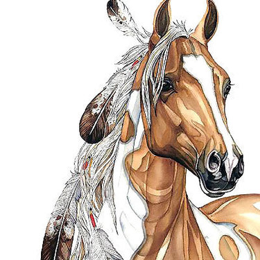 Cool Indian Horse Tattoo