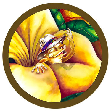 Coqui Frog In Flower Tattoo