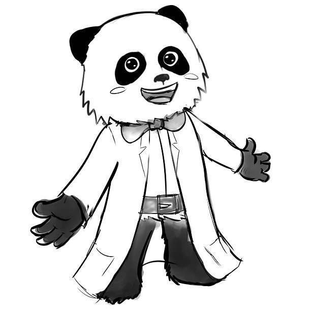 Panda Mascot Tattoo Design