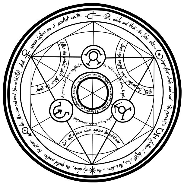 Transmutation Circle Tattoo Design