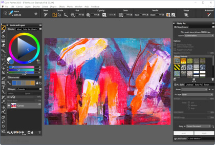 Screenshot of Corel Painter 2023