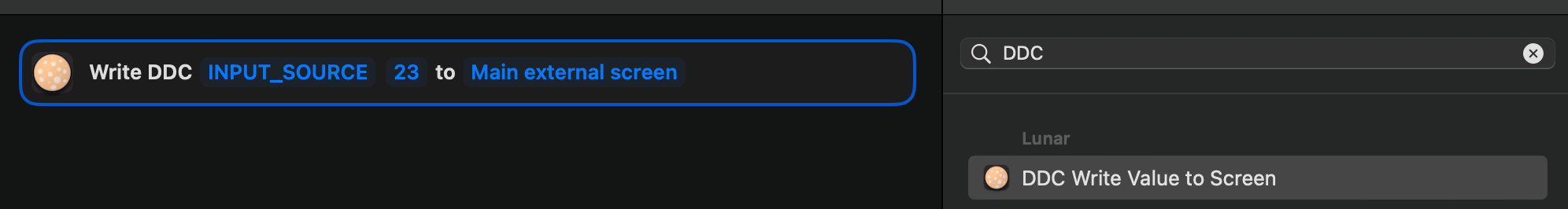 ddc input shortcut