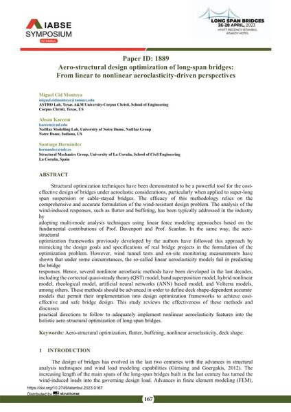  Aero-structural design optimization of long-span bridges: From linear to nonlinear aeroelasticity-driven perspectives