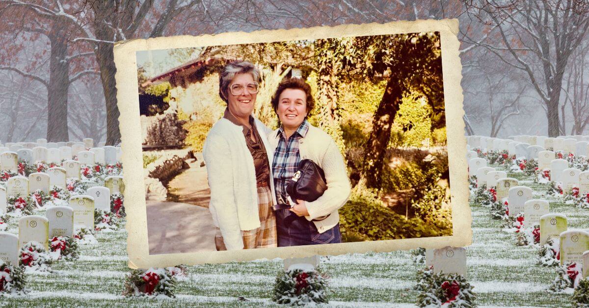 Elsie Adler, left, and Edith Kaufman were lifelong friends and wives of Navy captains. They were buried a few feet from each other at Arlington National Cemetery on the same day.