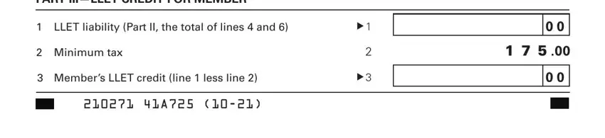 Writing part 5 in 725 instructions form