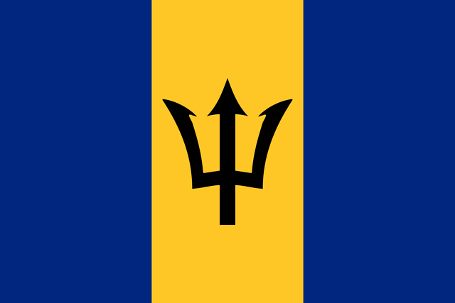 Barbados PNG flag
