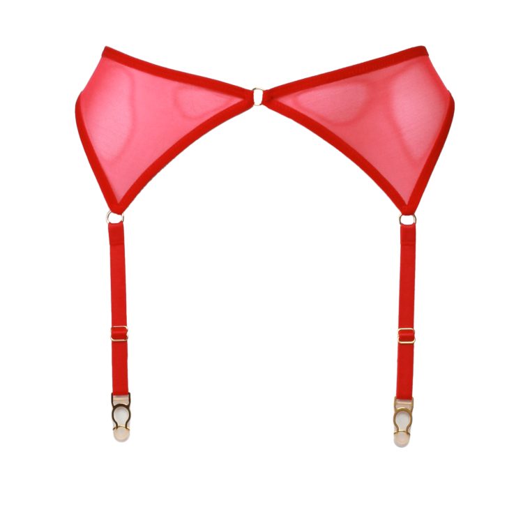 Red clip-on accessory flash lingerie