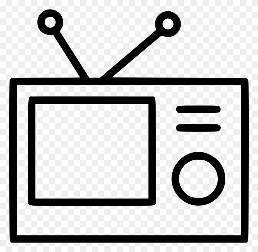 980x956 File Line Art, Radio, Electronics, Screen HD PNG Download