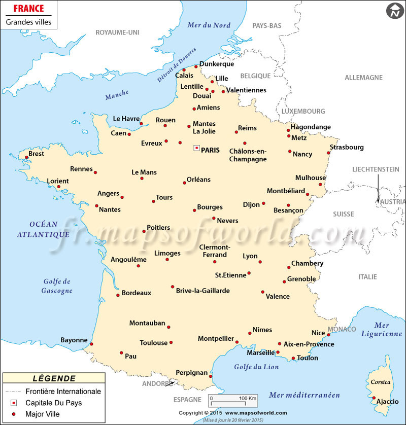 carte france villes