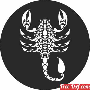 download scorpion Zodiac art sign free ready for cut