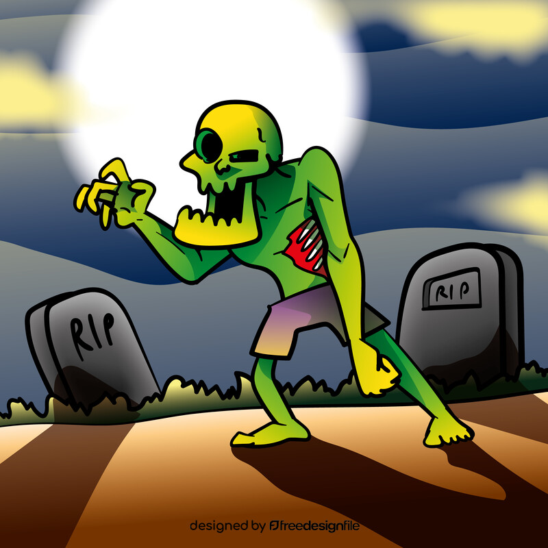 Zombie cartoon vector