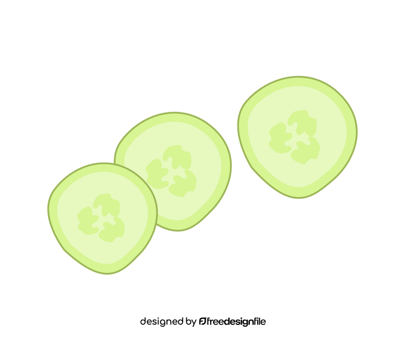 Cucumber slices clipart