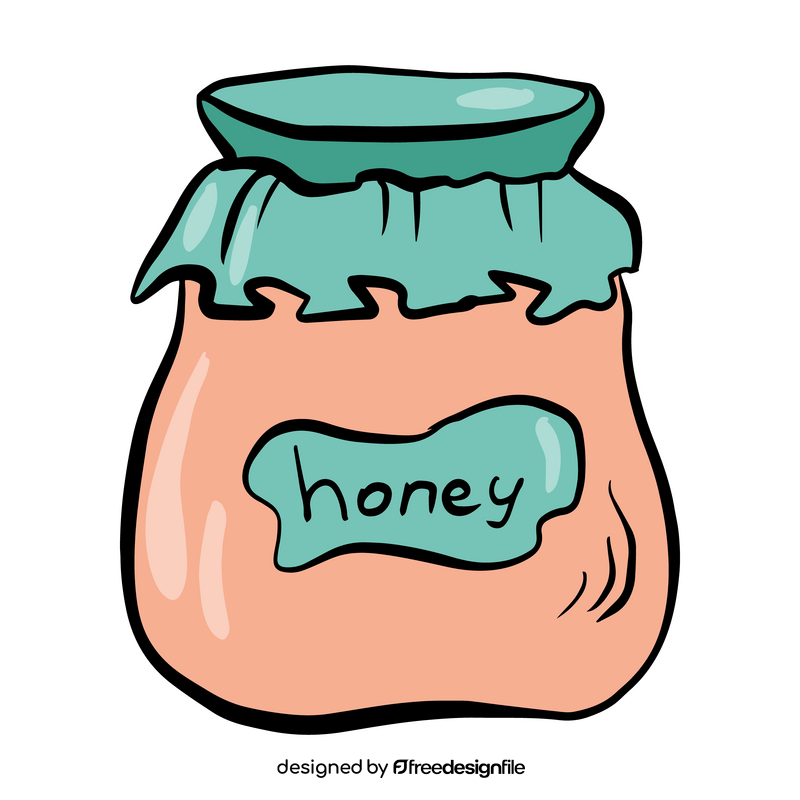 Jar of honey clipart