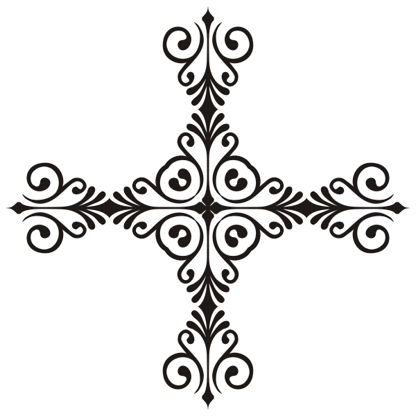 Art Deco Style Flourish Cross 2