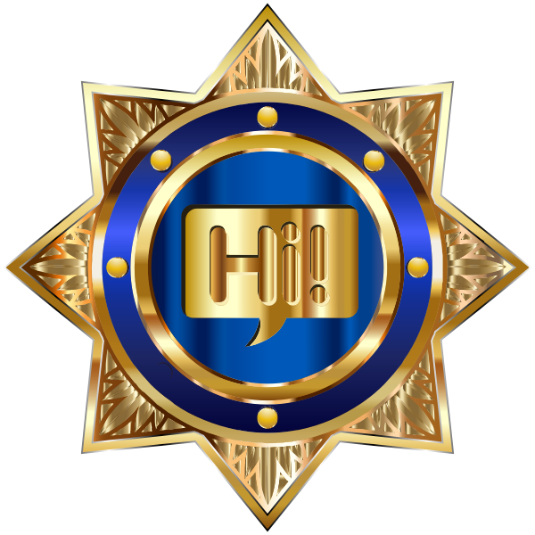 Gold Hi Badge