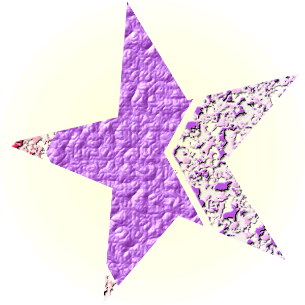 Star shape with grainy pattern