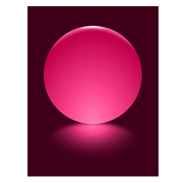 9 Pink Sphere Blurred Reflection