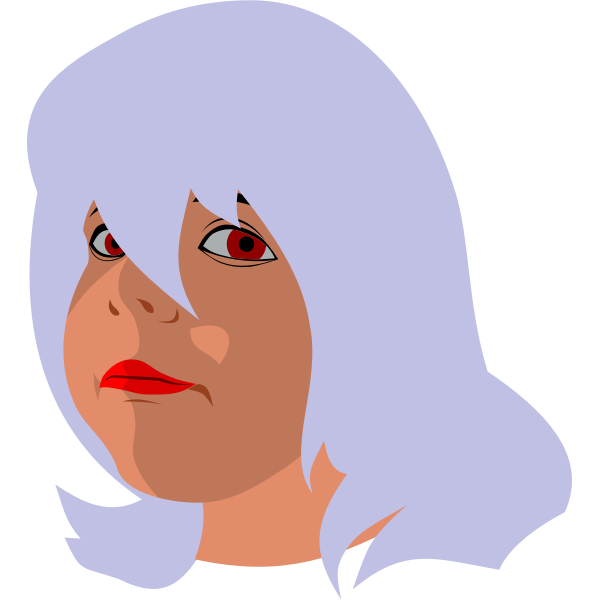 Woman with grey hair