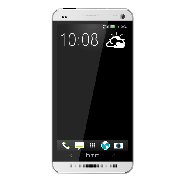 New hTC one silver