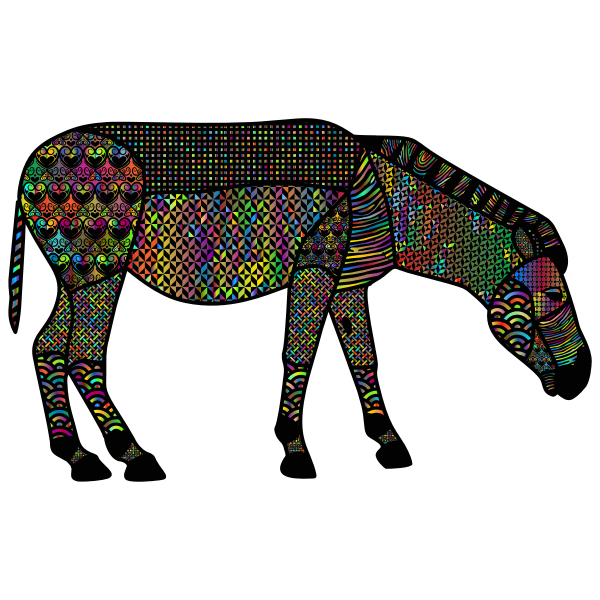 Prismatic Ornamental Decorated Zebra