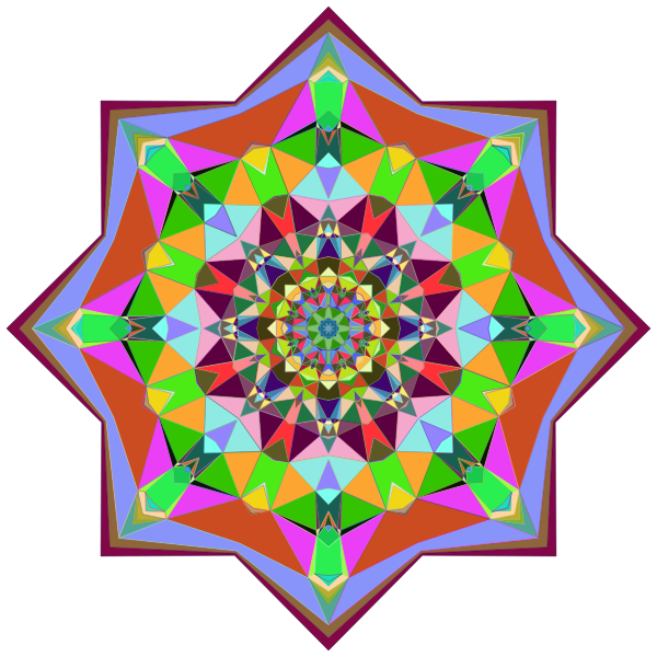 Prismatic Geometric Flower 2