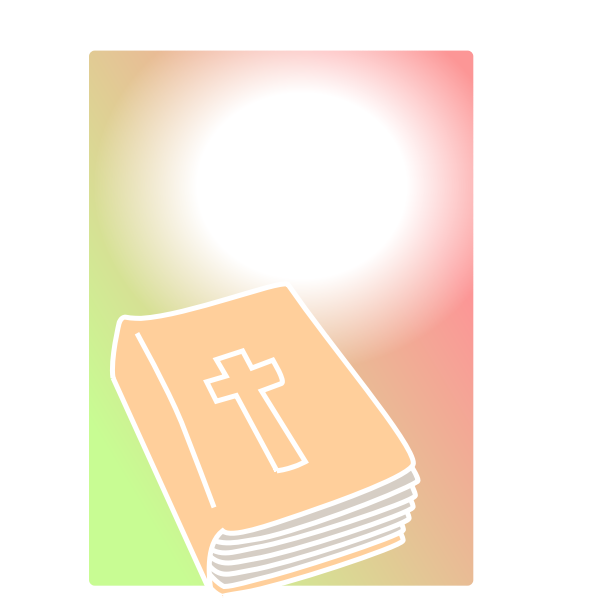 Bible closed in colorful background vector clip art