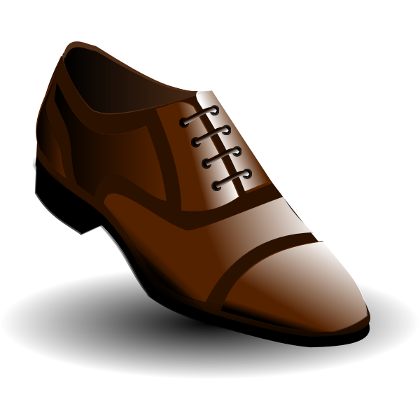 Vector illustration of black and brown men's shoes