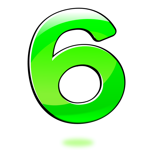 Number Six Clip Art