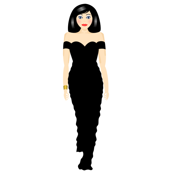 Stylish woman vector clip art