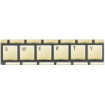 Vector illustration of qwerty keyboard