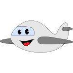 Happy cartoon airplane