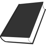 Tilted grayscale book