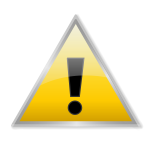 Glossy triangular warning sign vector clip art