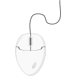 Vector drawing of white computer mice 1