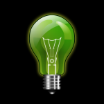 Green light bulb